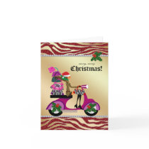 Xmas Zebra Jewelry Salon Card Purses