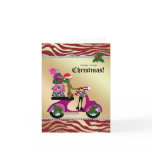 Xmas Zebra Jewelry Salon Card Purses