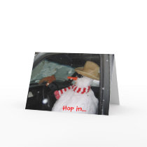 XmasCard '04 Drivingsnowman 004, Hop in... by jfxmci XmasCard '04 Drivingsnowman 004, Hop in...