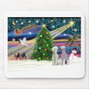 XmasMagic-Bedlington Pair mousepads by ChristmasMagicDogs XmasMagic-Bedlington Pair mousepads