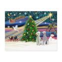 XmasMagic-Bedlington Pair postcards