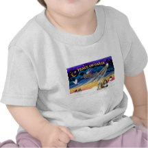 XmasSunrise--Bearded Collies 2 T-shirt
