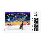 XmasSunrise-Black Great Dane postage