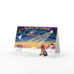 XmasSunrise-BLoodhound Greeting Cards