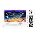 XmasSunrise-Cream Poodle postage by dogartchristmasgifts XmasSunrise-Cream Poodle postage