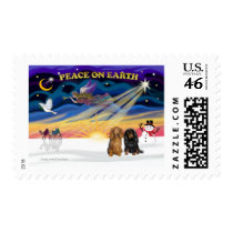 XmasSunrise-Two Dachshunds-LH postage by dogartchristmasgifts XmasSunrise-Two Dachshunds-LH postage