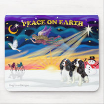 XmasSunrise-Two Tri Cavaliers mousepads