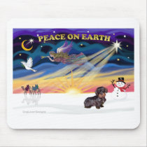 XmasSunrise-WireHaired Dachshund mousepads