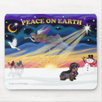 XmasSunrise-WireHaired Dachshund mousepads