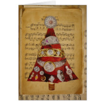 xmastree red greeting card