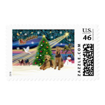 XmsMagic-AIREDALE pair Postage Stamps