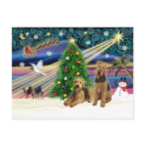 XmsMagic-AIREDALE pair Postcards