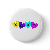 XO Hugs and Kisses Hearts buttons