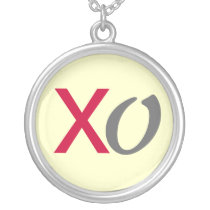 XO Kisses and Hugs Silver Necklace necklaces