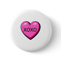 XO Pink Heart buttons