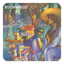 Xochimilco Square Stickers