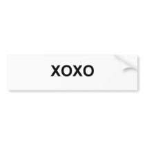 XOXO bumper stickers