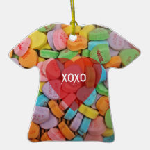 XOXO-Candy Hearts with New Sayings Christmas Ornament