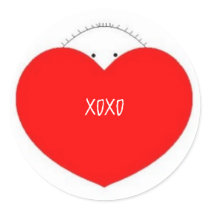 xoxo heart sticker