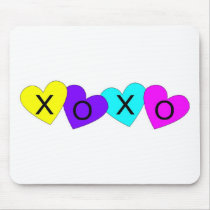 XOXO Hearts mousepads