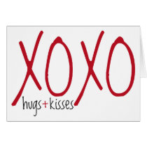 XOXO hugs & kisses Card