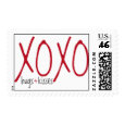 XOXO hugs & kisses postage stamp