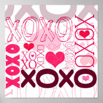 XOXO Hugs & Kisses Valentine's Love Poster