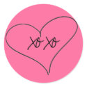 xoxo in open heart sticker by rubymonkey xoxo in open heart sticker
