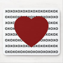 xoxo mousepad with heart
