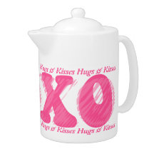 XOXO Personalized Teapot