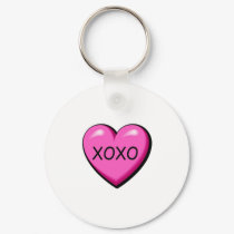 XOXO Pink Heart keychains