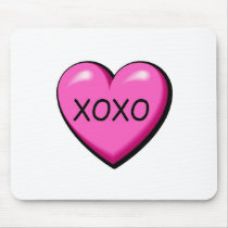 XOXO Pink Heart mousepads