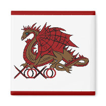 XOXO red and brown dragon magnets by marcya7 XOXO red and brown dragon magnets
