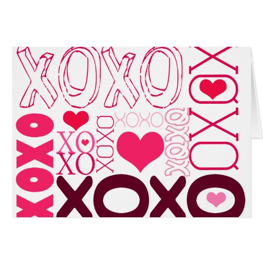 XOXO Valentine Greeting Card | Zazzle