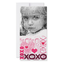 XOXO Valentine Kisses & Hugs Photo Card