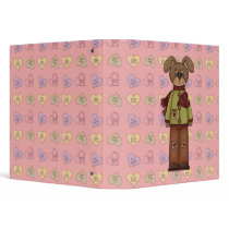 xoxo valentine puppy dog vinyl binders