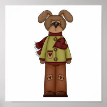 xoxo valentine puppy dog print