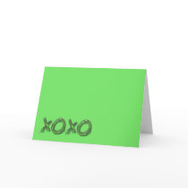 xoxo, Valentine's Day Card Plain green by moonlake xoxo, Valentine's Day Card Plain green