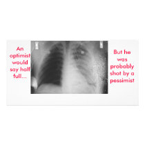 xray, An optimist would say half full..., But h... Custom Photo Card