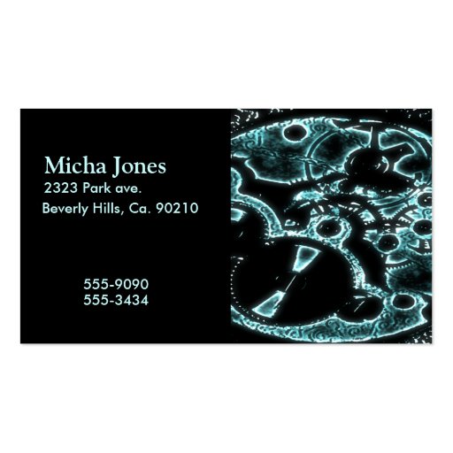 Xray Flash Mechanical Gearing Business Card Template