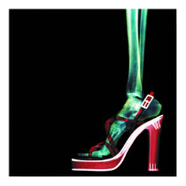 XRAY HIGH HEEL LADY SKELETON FOOT ORIGINAL posters