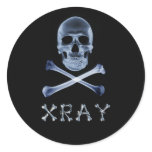 XRAY PIRATE Flag RADIOLOGY JOLLY ROGER Round Stickers
