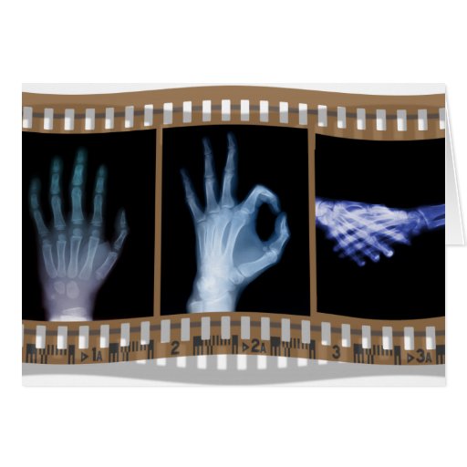 XRAY SIGN LANGUAGE FILM HAND OK HANDSHAKE CARD Zazzle