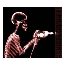 XRAY SKELETON DRILL BLACK RED posters by VoXeeD XRAY SKELETON DRILL BLACK RED posters