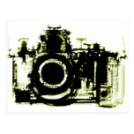 XRAY VISION CAMERA BLACK YELLOW POST CARD