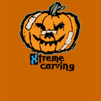 Xtreme Pumpkin Carving t-shirts by AHalloweenTrail Xtreme Pumpkin Carving t-shirts