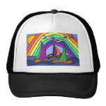 XU- Folk Art Sailing Cartoon Mesh Hats