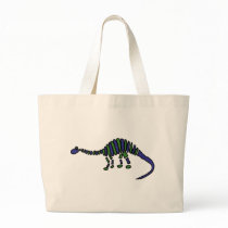 XX- Abstract Art Brontosaurus Dinosaur Canvas Bag