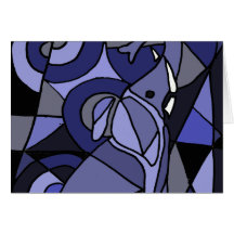XX- Abstract Art Elephant Cards