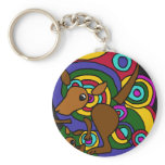 XX- Abstract Art Kangaroo Key Chain